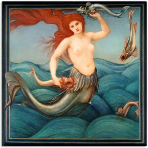 Artland Leinwandbild »Eine Meeresnymphe. 1881«, klassische Fantasie, (1 St.),... Farbe Bild(er): blau Größe