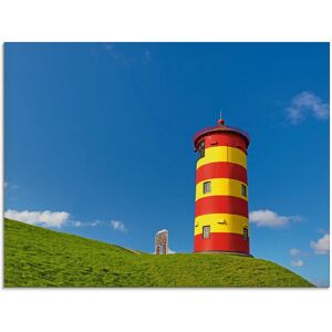 Artland Glasbild »Pilsumer Leuchtturm«, Gebäude, (1 St.), in verschiedenen... Farbe Bild(er): blau Größe