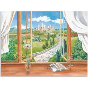 Artland Wandbild »Fenster zur Toskana«, Fensterblick, (1 St.), als Alubild,... Farbe Bild(er): grün Größe