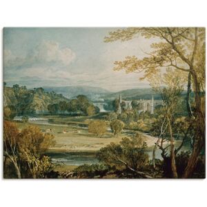 Artland Wandbild »Blick zur Bolton Abbey, Yorkshire. 1809«, Wiesen & Bäume,... Farbe Bild(er): blau Größe