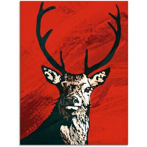 Artland Glasbild »Hirsch«, Wildtiere, (1 St.), in verschiedenen Grössen Farbe Bild(er): rot Größe