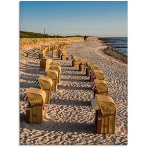 Artland Glasbild »Strandkörbe Ostseeküste in Wustrow«, Gewässer, (1 St.), in... Farbe Bild(er): blau Größe