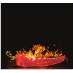 Artland Küchenrückwand »Roter scharfer Chilipfeffer«, (1 tlg.), Alu... rot Größe