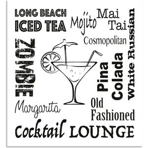 Artland Küchenrückwand »Cocktail Lounge«, (1 tlg.), Alu Spritzschutz mit... schwarz Größe