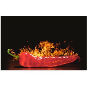 Artland Küchenrückwand »Roter scharfer Chilipfeffer«, (1 tlg.), Alu... rot Größe