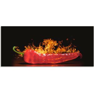 Artland Küchenrückwand »Roter scharfer Chilipfeffer«, (1 tlg.), Alu... rot Größe
