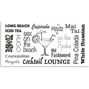 Artland Küchenrückwand »Cocktail Lounge«, (1 tlg.), Alu Spritzschutz mit... schwarz Größe