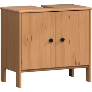 welltime Waschbeckenunterschrank »Kall«, (1 St.), Waschtisch aus... Honigfarben lackiert Größe