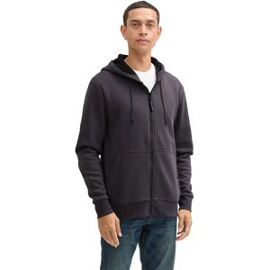 TOM TAILOR Kapuzensweatjacke, mit Kapuze tarmac grey Größe L