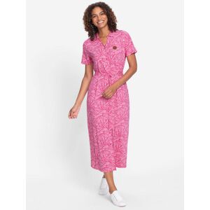 Casual Looks Jerseykleid »Jersey-Kleid« fuchsia-weiss-bedruckt Größe 24