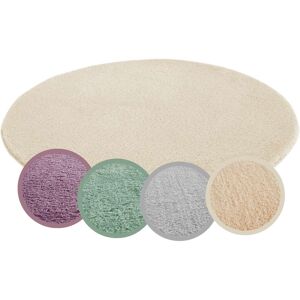 Andiamo Teppich »Arezzo«, rund, 16 mm Höhe, Uni Farben, weicher Flor,... creme Größe Ø 67 cm 1 St.