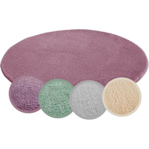 Andiamo Teppich »Arezzo«, rund, 16 mm Höhe, Uni Farben, weicher Flor,... lavendel Größe Ø 67 cm 1 St.