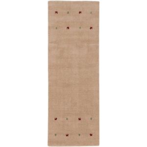 carpetfine Wollteppich »Gabbeh Uni, auch als Läufer und Rund erhältlich«,... beige Größe B: 80 cm 1 St.