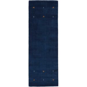 carpetfine Wollteppich »Gabbeh Uni, auch als Läufer und Rund erhältlich«,... blau Größe B: 80 cm 1 St.