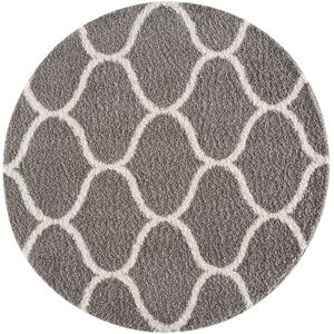 Sanat Hochflor-Teppich »Madrid«, rund, 30 mm Höhe, Wohnzimmer, Langflor,... hellgrau Größe Ø 200 cm 1 St.