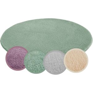 Andiamo Teppich »Arezzo«, rund, 16 mm Höhe, Uni Farben, weicher Flor,... salbeigrün Größe Ø 67 cm 1 St.