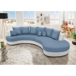 INOSIGN Ecksofa »Limoncello organische Formensprache, OTTOs Choice, L-Form«,... weiss/blau Größe