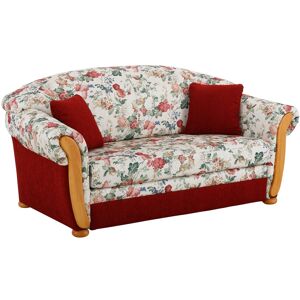 Home affaire 2-Sitzer »Milano, Schlafsofa im Landhaus-Stil, bequem,... rot/geblümt Größe