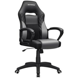 SONGMICS Gaming-Stuhl »mit S-förmiger Rückenlehne, Schwarz / Grau« Grau Größe