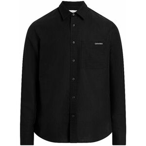 Calvin Klein Jeans Leinenhemd Schwarz Herren Größe: M J30j327295