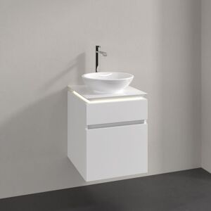 Villeroy & Boch Legato Waschtischunterschrank 45 cm mit 2 Auszügen und LED-Beleuchtung B566L0PN, Badmöbel,