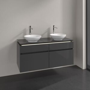 Villeroy & Boch Legato Waschtischunterschrank 120 cm mit 4 Auszügen und LED-Beleuchtung, Badmöbel,