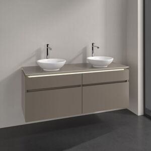 Villeroy & Boch Legato Waschtischunterschrank 140 cm mit 4 Auszügen und LED-Beleuchtung, Badmöbel,