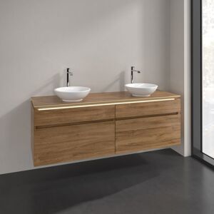 Villeroy & Boch Legato Waschtischunterschrank 160 cm mit 4 Auszügen und LED-Beleuchtung, Badmöbel,