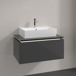 Villeroy & Boch Legato Waschtischunterschrank 80 cm mit LED-Beleuchtung, 1 Auszug, Badmöbel,