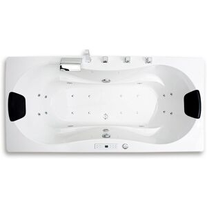 Caribia Trento Premium Whirlpool 190 x 90 cm ohne Schürze 80781, Badewannen, euroweiß