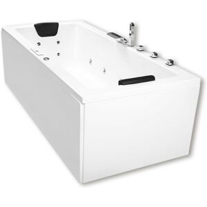 Caribia X-Tube Premium Whirlpool 170 x 75 cm mit Schürze 80736, Badewannen, euroweiß
