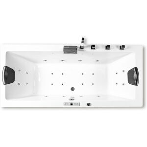 Caribia X-Tube Premium Whirlpool 180 x 80 cm ohne Schürze 80739, Badewannen, euroweiß