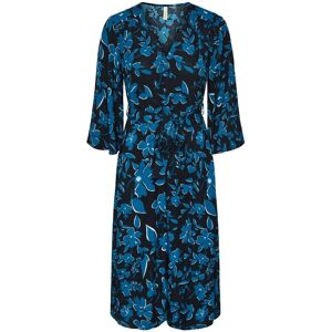 Tchibo - Kleid mit Print - Damen - Gr. 38 - dunkelblau/geblümt