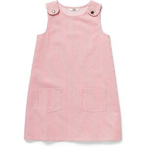 Tchibo - Kinder-Web-Latzkleid - Mädchen - Gr. 86/92 - weiss/gestreift
