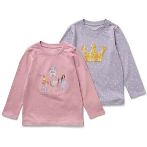 Tchibo - 2 Kinder-Langarmshirts - Mädchen - Gr. 122/128 - rosa