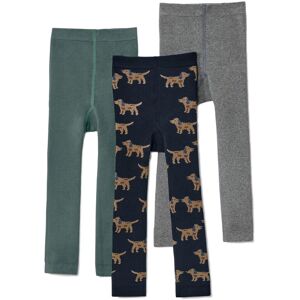 Tchibo - 3 Kinder-Thermoleggings - Gr. 98/104 - dunkelblau/jacquard