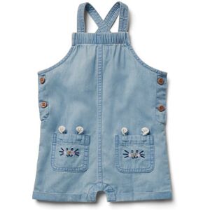 Tchibo - Kinder Chambray-Latzhose - Baby - Gr. 74/80 - dunkelblau