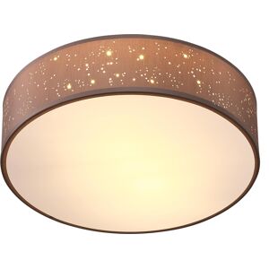 monzana® Deckenlampe Taupe Stoff Ø30cm Sternenhimmel