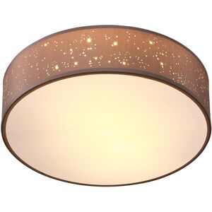 monzana® Deckenlampe Taupe Stoff Ø38cm Sternenhimmel