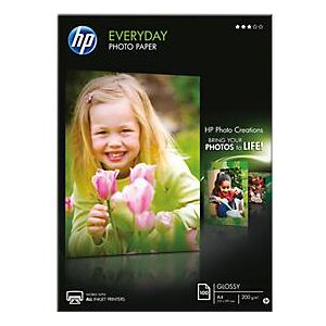 Hewlett Packard HP Fotopapier Everyday, glänzend, A4, 100 Blatt