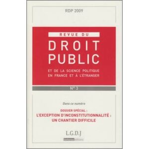 Lgdj Revue du droit public n 3 2009 - Collectif - broché