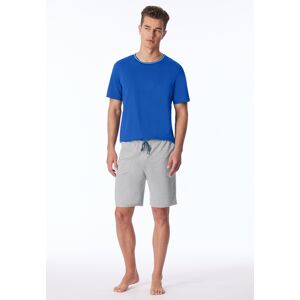 Schiesser Bermudashorts Sweatware Organic Cotton Streifen grau-meliert - Mix+Relax 58