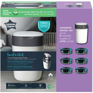 Tommee Tippee Windeleimer Twist & Click inklusive 6er-Pack Nachfüllkassetten weiss unisex