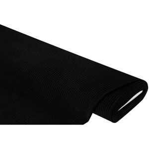 buttinette Nicki-Jersey in Cord-Optik, schwarz - Size: 150 cm