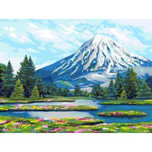 buttinette Malen nach Zahlen auf Leinwand Berglandschaft, 40 x 50 cm - Size: 40 x 50 cm