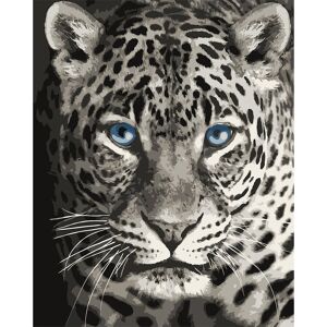 buttinette Malen nach Zahlen auf Leinwand Leopard, 40 x 50 cm - Size: 40 x 50 cm