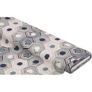 buttinette Dekostoff Sechsecke Lorena, blau-color - Size: 140 cm
