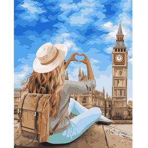 buttinette Malen nach Zahlen auf Leinwand London, 40 x 50 cm - Size: 40 x 50 cm