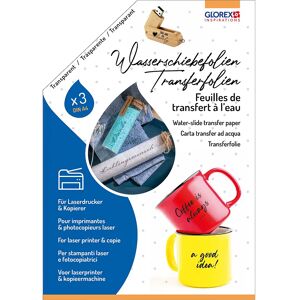 buttinette Wasserschiebefolie, DIN A4, 3 Blatt - Size: 21 x 29,7 cm (DIN A4)