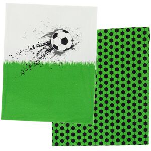 buttinette Bio-Baumwolljersey-Coupon Fussball mit Elasthan